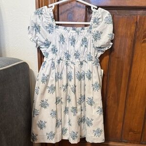 Charming Blue Floral Kids Dress